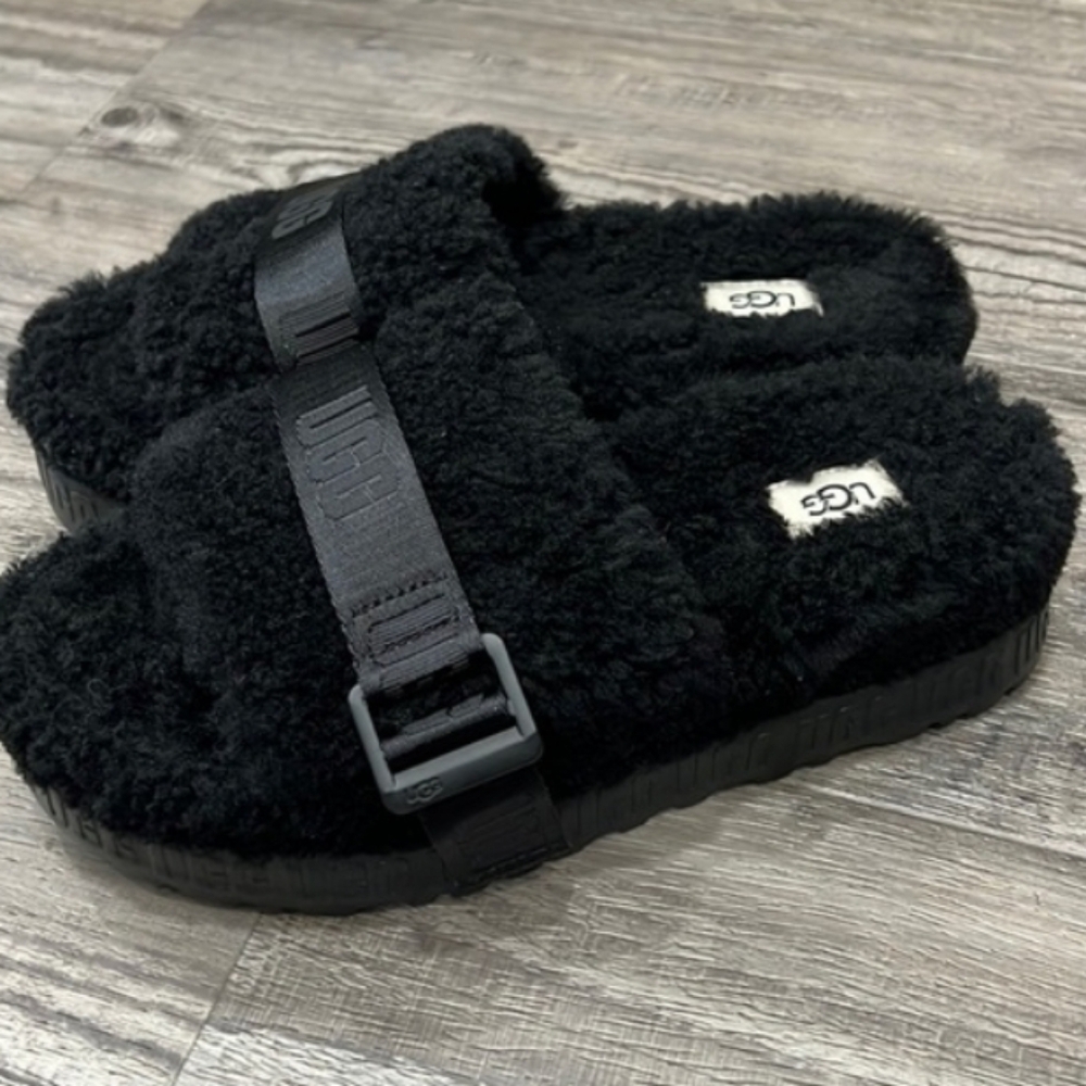 UGG FLUFFITA PLATFORM SLIDE SANDAL SIZE 7 - Picture 2 of 5
